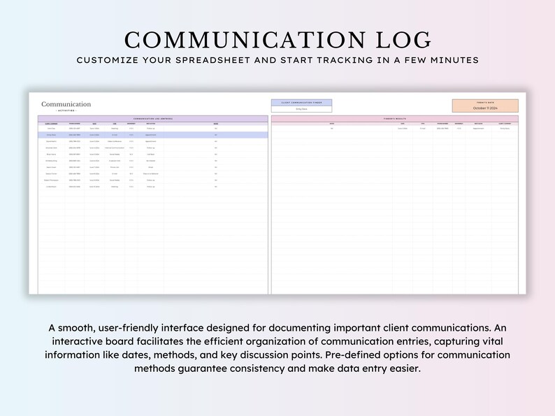 Client Tracker Spreadsheet for Small Business W/ Task Tracker Customer ...