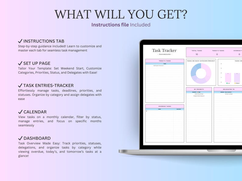 Task Tracker Spreadsheet Template for Google Sheets, to Do List ...