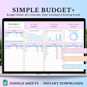 Ultimate Budget Spreadsheet, Google Sheets Budget Template, Monthly Budget, Budget by Paycheck, Paycheck Budget, Biweekly Budget Planner