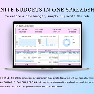Monthly Budget Spreadsheet Template, Excel Budget Template, Budget by ...