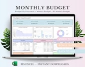 Monthly Budget Spreadsheet Template, Excel Budget Template, Paycheck Budget, Budget Tracker, Budget Planner, Expense Tracker, Weekly Budget