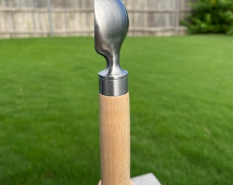 Maple wood handle stainless steel ice cream scoop