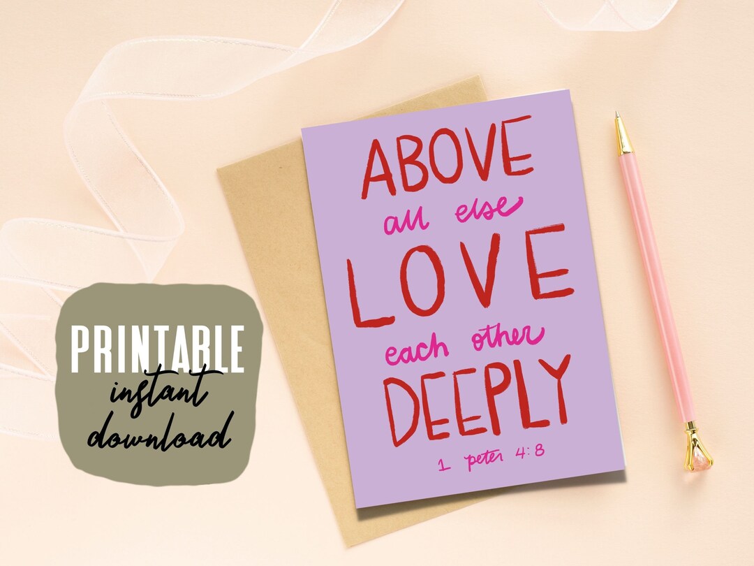 Christian Valentine Card Printable - Etsy