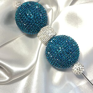 Large Blue Diamond Silver Hat Pin. 1pc - Etsy display picture 2