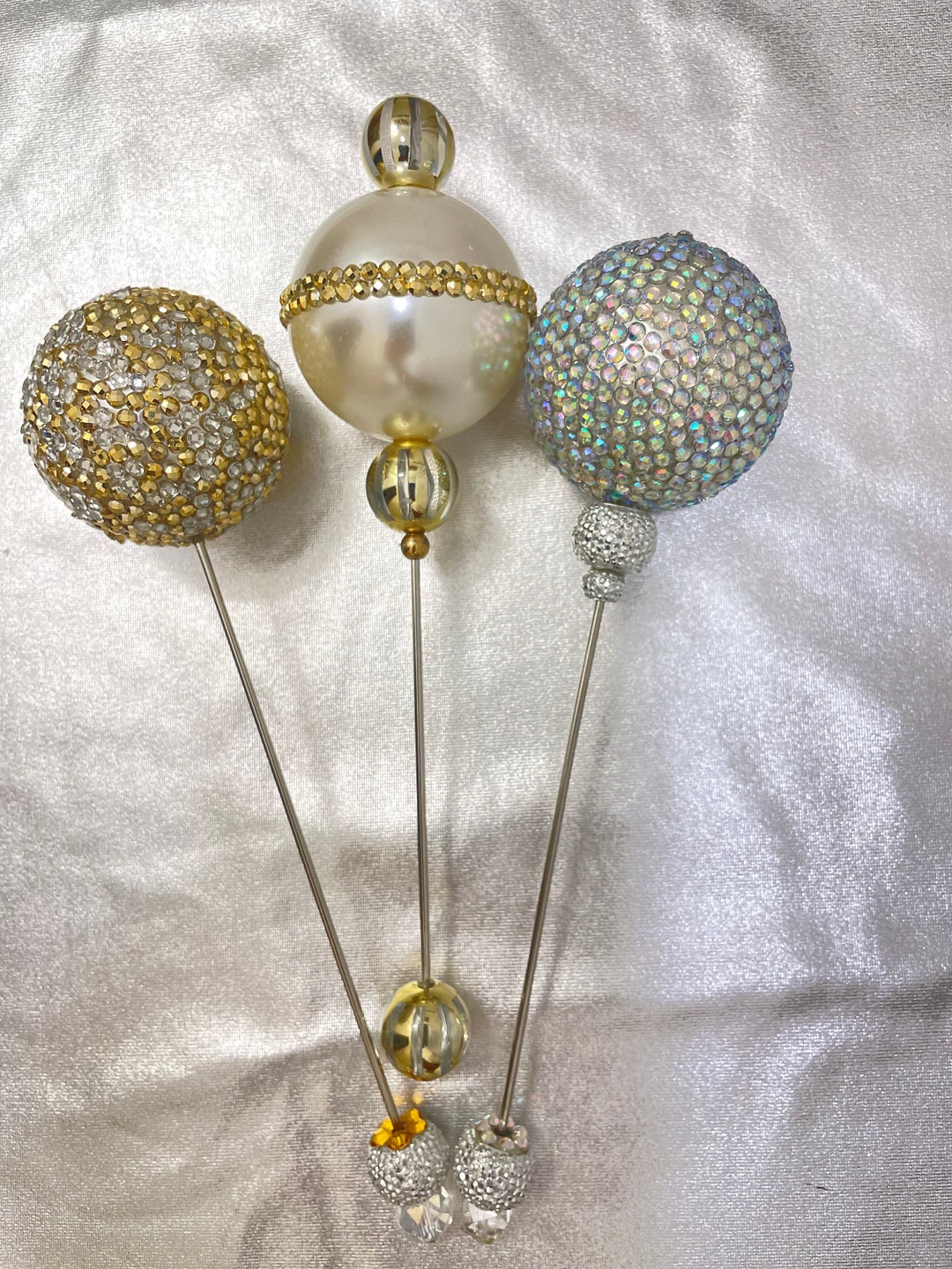 Extra Large Hat Pin, Gold, Silver, Diamond Etsy