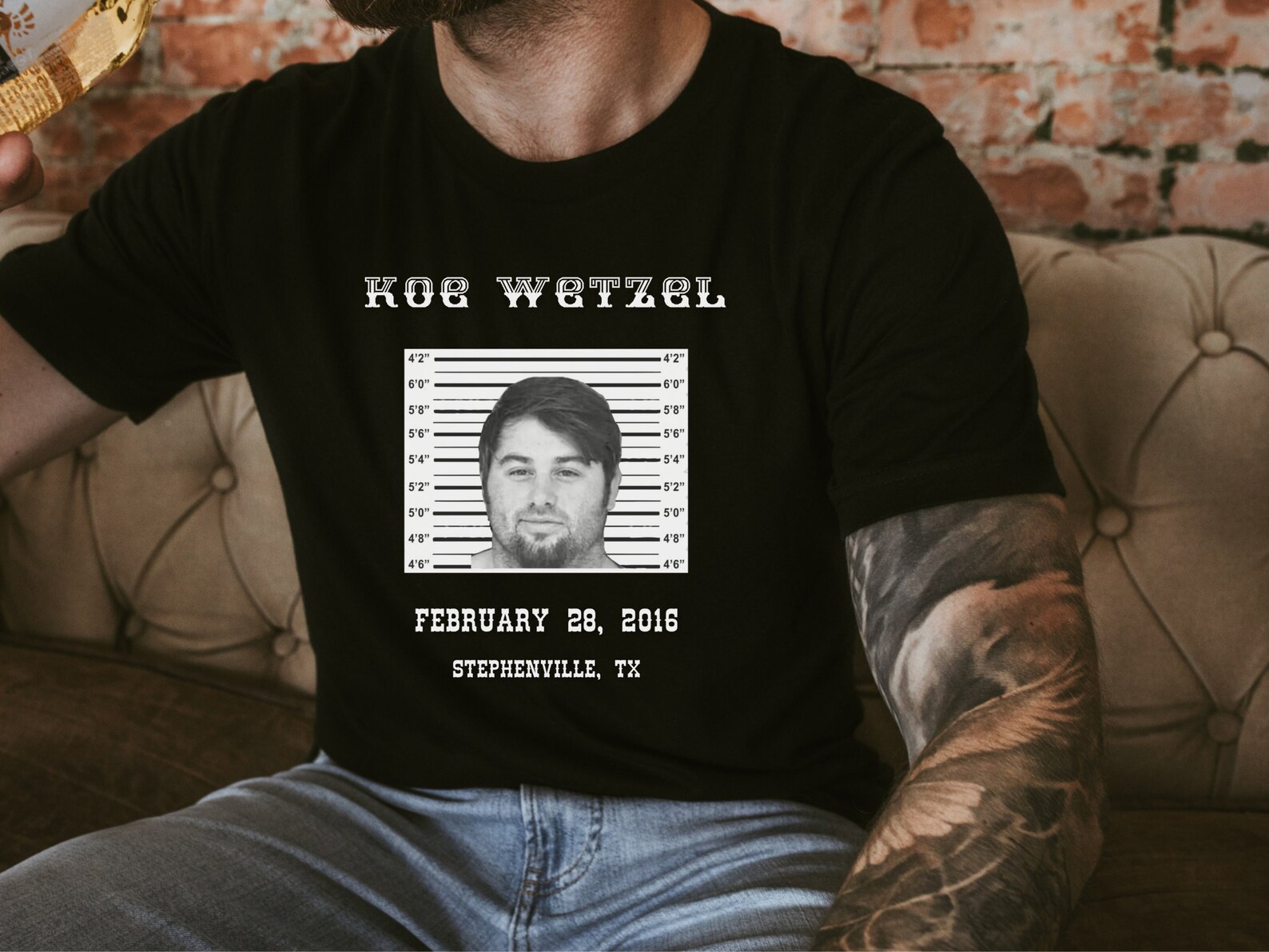 Koe Wetzel Mugshot T Shirt Etsy