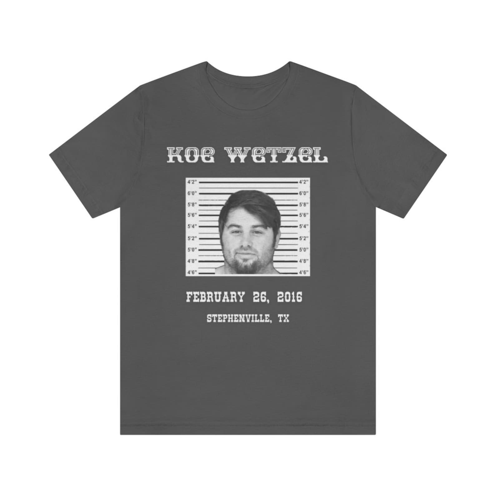 Koe Wetzel Mugshot T Shirt Etsy Canada