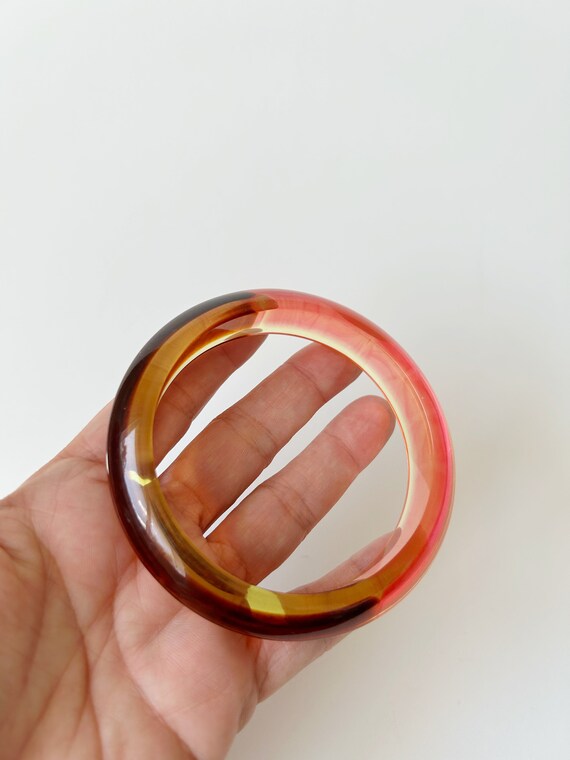 Acrylic Bracelet Transparent Gradient. 1990s. Tra… - image 2