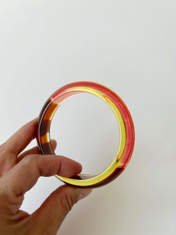 Acrylic Bracelet Transparent Gradient. 1990s. Tra… - image 4