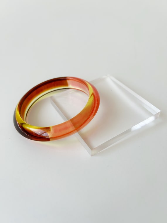 Acrylic Bracelet Transparent Gradient. 1990s. Tra… - image 1
