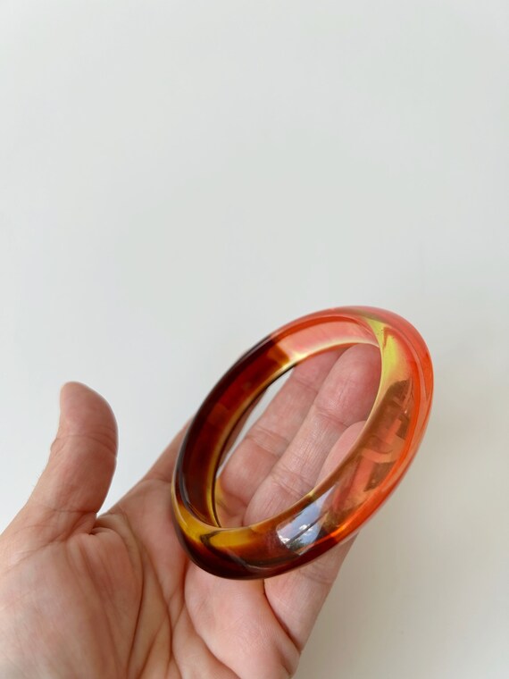 Acrylic Bracelet Transparent Gradient. 1990s. Tra… - image 3