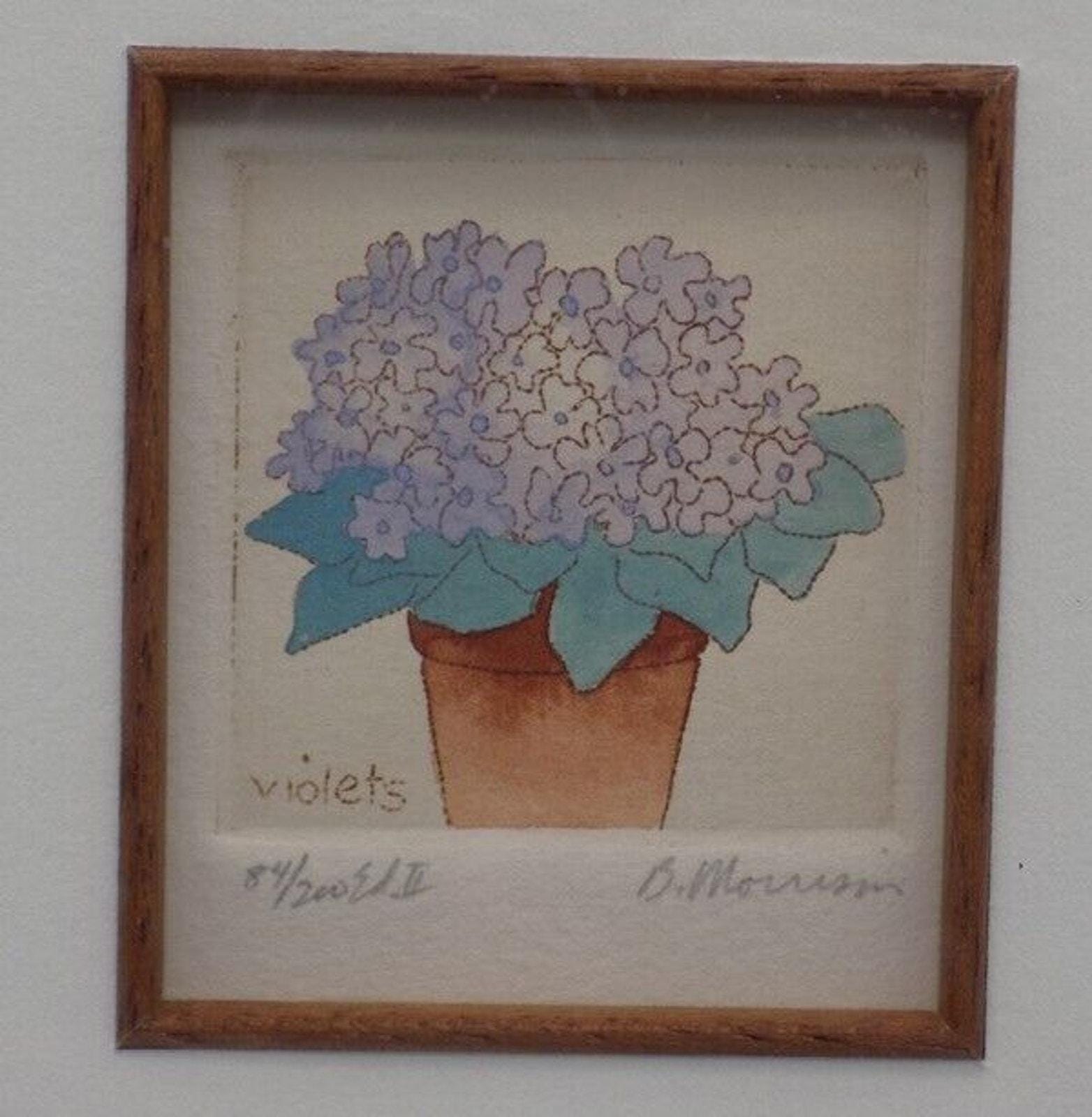 Brooke Morrison Signed Numbered Print Violets 84/20 Edition II