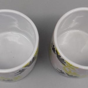 2 New Fringe Studio Floral Mugs w/ Gold Handles Anthropologie Pink Green w/ Tags image 6