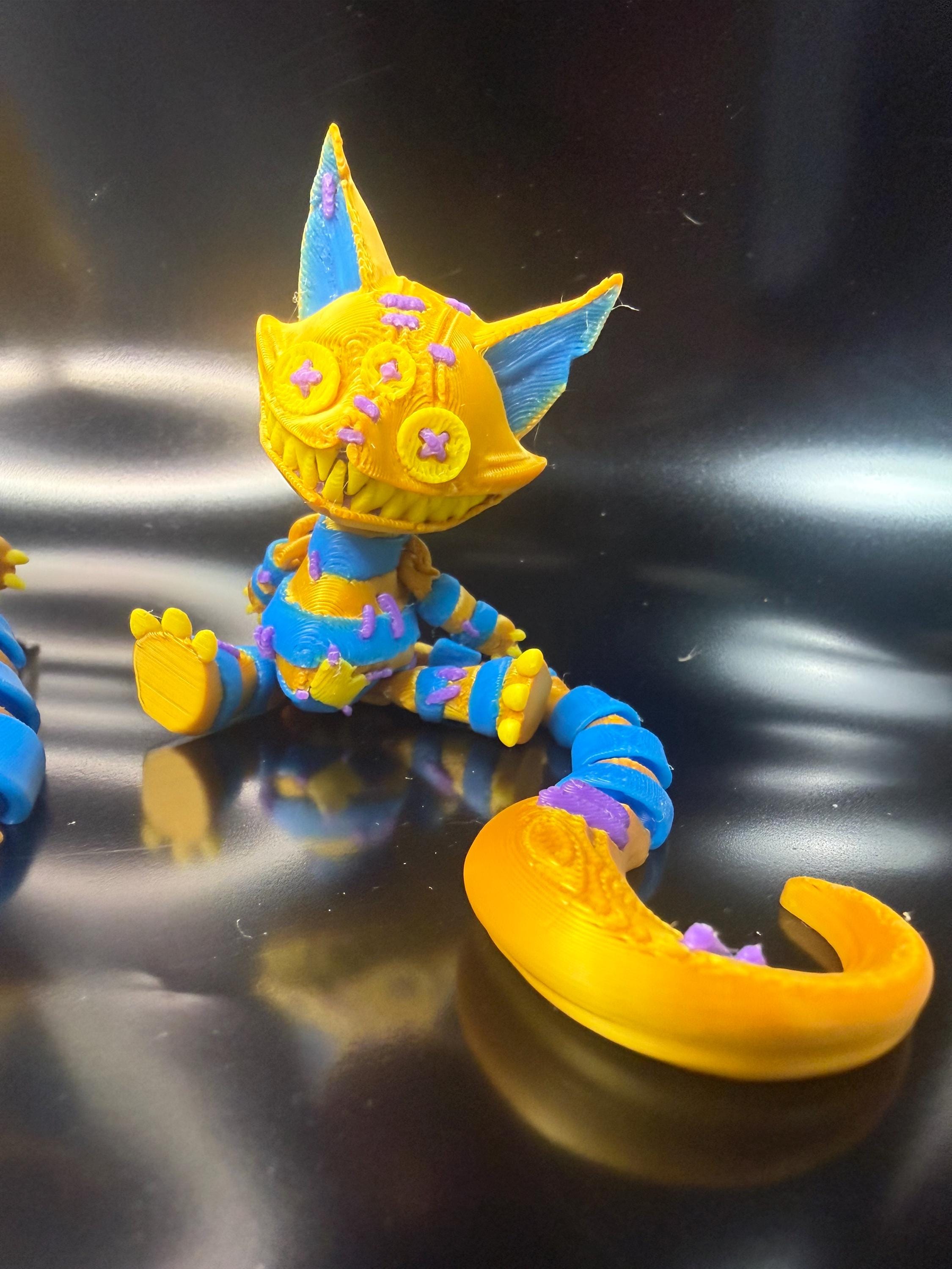 3D Printed Colorful Vanshing Feline Figurine | | Magnet Option - Etsy