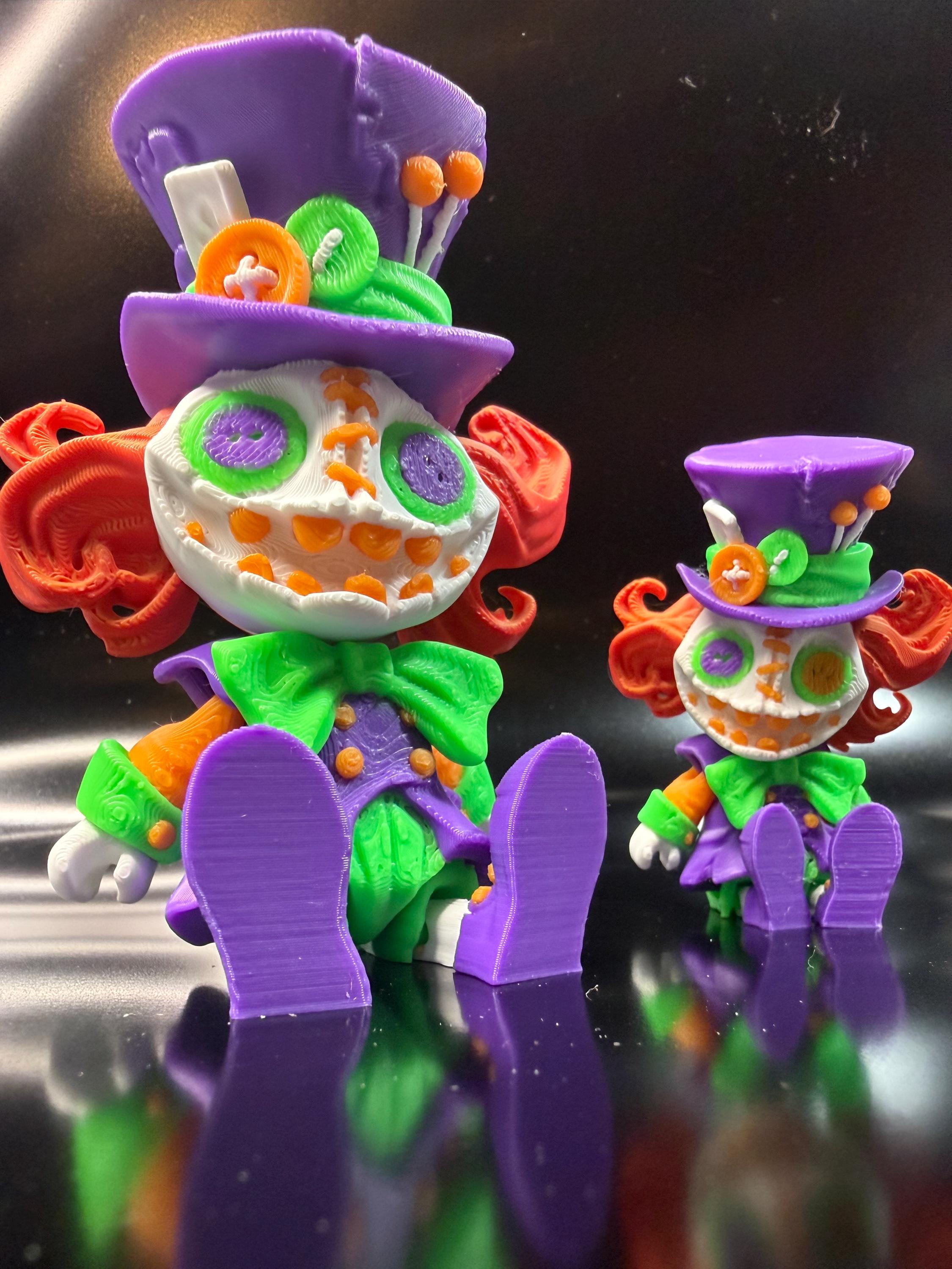 3D Printed Colorful Crazy Hatter | Magnet Option - Etsy