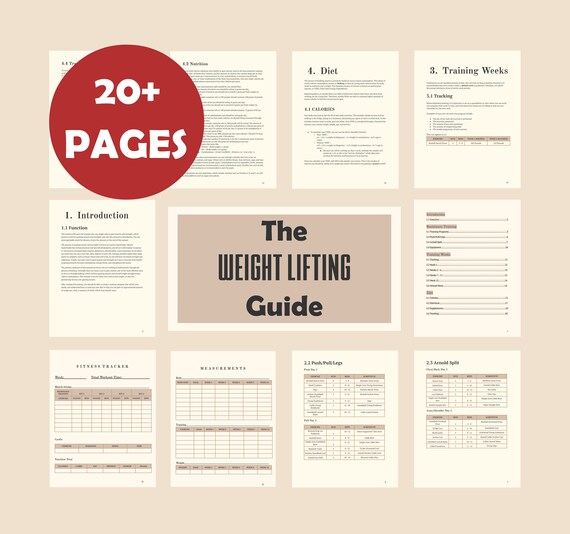 Weight Lifting Log Book Strength Training Manual Fitness Etsy