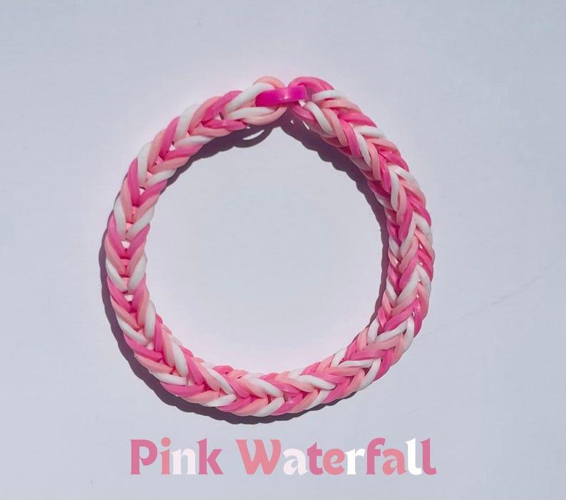 Rubber Band Bracelets & Chokers Pink Waterfall