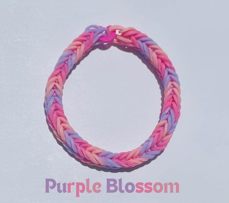 Rubber Band Bracelets & Chokers Purple Blossom