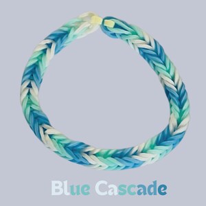 Rubber Band Bracelets & Chokers Blue Cascade