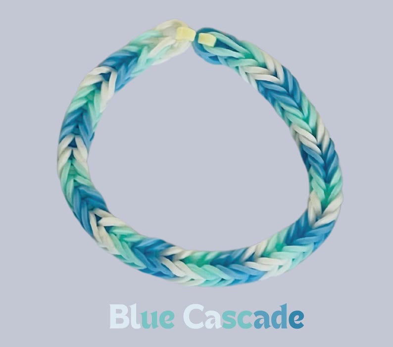 Rubber Band Bracelets & Chokers Blue Cascade