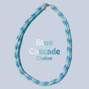 Rubber Band Bracelets & Chokers Blue Cascade Choker