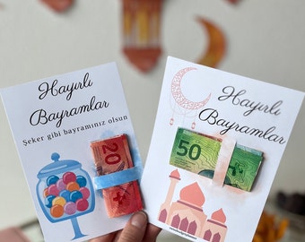 Hayirli Bayramlar l Bayram Geld Geschenk für Kinder l Eid Geld Geschenk l Para Hediyelik Kart l Türkce