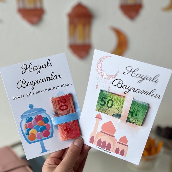 Hayirli Bayramlar l Bayram Money Gift for Children l Eid Money Gift l Para Hediyelik Kart l Türkce