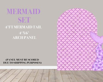 Party prop decor, Party Decor, UV printed, coroplast cutout party decoration: Mermaid Party Prop Mermaid Backdrop panel, Mermaid theme decor