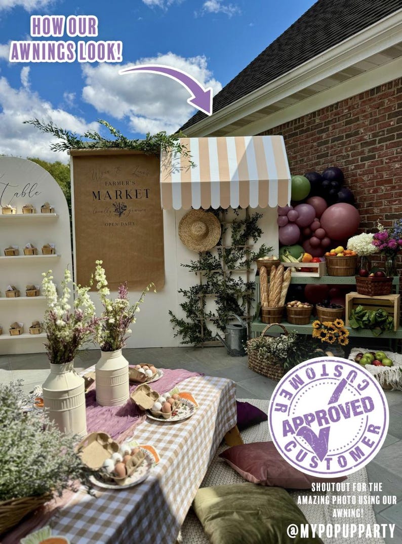 Party Decor, Easy Diy Awning, Coroplast Cutout Party Decorations: BEIGE ...