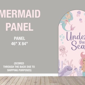 Party prop decor, Party Decor, UV printed, coroplast cutout party decoration: Mermaid Party Prop Mermaid Backdrop panel, Mermaid theme decor