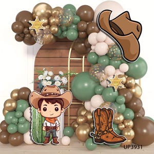 Party Prop decor, UV printed, coroplast cutouts party decorations: Western theme Party cutouts, Western cutout decor, Farm theme party prop