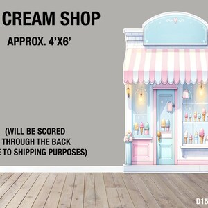 Party Prop decor, Party Decor, UV printed, coroplast cutouts party decoration; Sweets, Ice Cream shop, Ice cream party prop, Ice cream Decor
