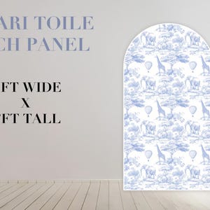 Backdrop Panel Safari, Lawn Decor, UV printed, coroplast cutouts party decorations: Blue Safari Toile Animals, Blue Toile safari Party Props