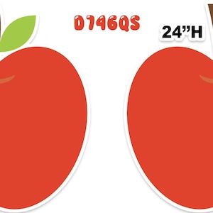 Yard cards decor, Lawn Decor, UV printed, coroplast cutouts party decorations:Red Apples Cutouts, Red apples party props,Back to school,