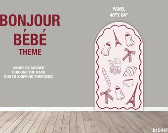Party prop decor, Party Decor, UV printed, coroplast cutout party decoration: Bonjour bebe Theme, Paris themed party, Paris baby Shower