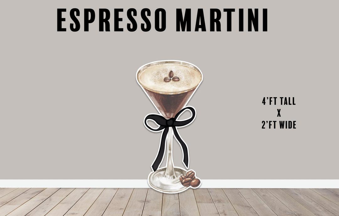 Espresso Martini, Backdrop, Party Decor, UV Printed, Espresso Martini ...