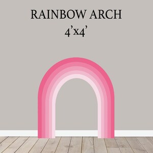Party Panel decor, UV printed, coroplast cutouts party decorations: 4FT Rainbow Prop, Pink party cutout, Rainbow Party cutout, Pink rainbow