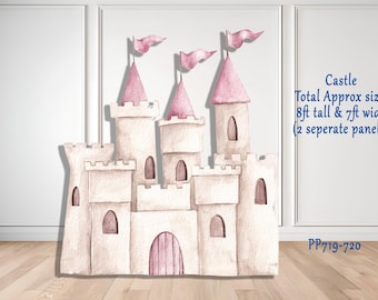 Party Panel decor, UV printed, coroplast cutouts party decorations: Castle Panel, Castle party cutout, Castle Party Set up, Castle Tower