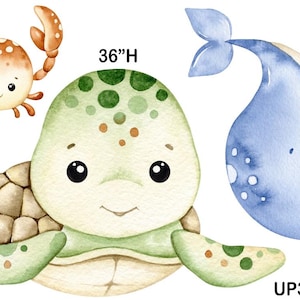 Party prop decor, Lawn Decor, UV printed, coroplast cutouts party decorations: Sea Animals, Under the sea party, Sea animal cutouts