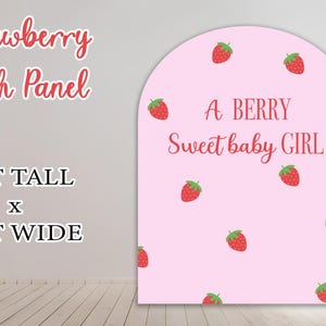 Yard cards decor, Lawn Decor, UV printed, coroplast cutouts party decorations:5ft Strawberry Panel, Strawberry theme, Strawberry party decor