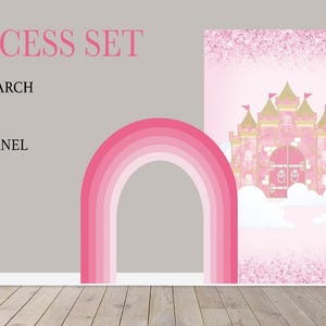 Party Panel decor, UV printed, coroplast cutouts party decorations: 6FT Castle Panel, Castle party cutout, Castle Party Set up, Castle Panel
