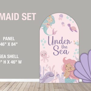 Party prop decor, Party Decor, UV printed, coroplast cutout party decoration: Mermaid Party Prop Mermaid Backdrop panel, Mermaid theme decor