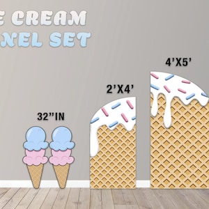 Party Prop decor, Party Decor, UV printed, coroplast cutouts party decoration; Sweets, Ice Cream shop, Ice cream party prop, Ice cream Decor