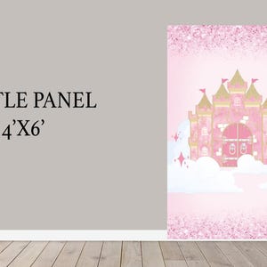 Party Panel decor, UV printed, coroplast cutouts party decorations: 6FT Castle Panel, Castle party cutout, Castle Party Set up, Castle Panel