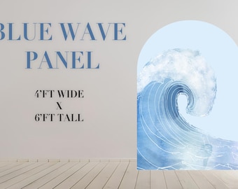 Party Prop Panels, Easy Party Decor, UV Printed, Party Backdrop, Coroplast Panel, Blue wave panel, Beach panel, Wave Panel, Beach Wave panel