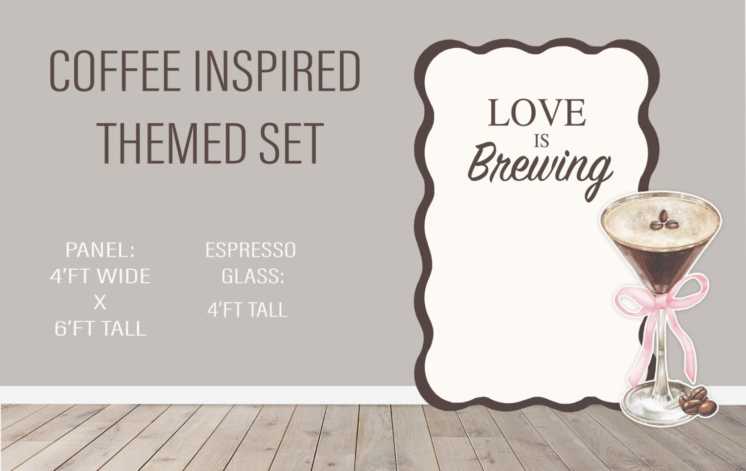 Espresso Martini, Backdrop, Party Decor, UV Printed, Bridal and Wedding ...