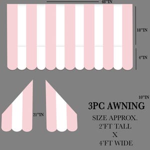 Party Decor, Easy Diy Awning, coroplast cutout party decorations: Awning party prop, Awning tent, Awning coroplast made, Party Awning
