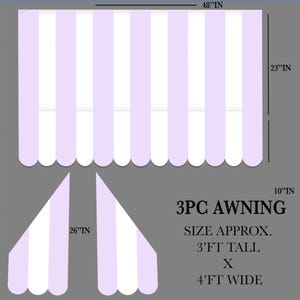Party Decor, Easy Diy Awning, coroplast cutout party decorations: PURPLE Awning party prop, Awning tent, Awning coroplast made, Party Awning