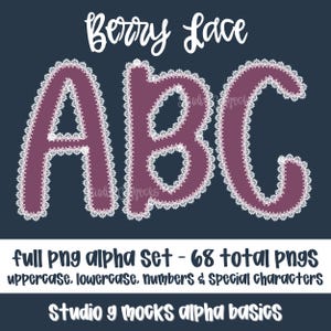Alfabeto de encaje, alfabeto de encaje color baya, letras ABC de encaje oscuro y melancólico, juego básico de letras para profesores (25-2007)