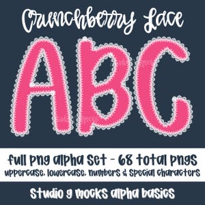 Alfabeto de encaje rosa intenso, letras ABC de encaje crujiente, juego básico de letras para profesores (25-2008)